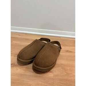 UGG Women's Lanah Clog Suede Platforms in Chestnut